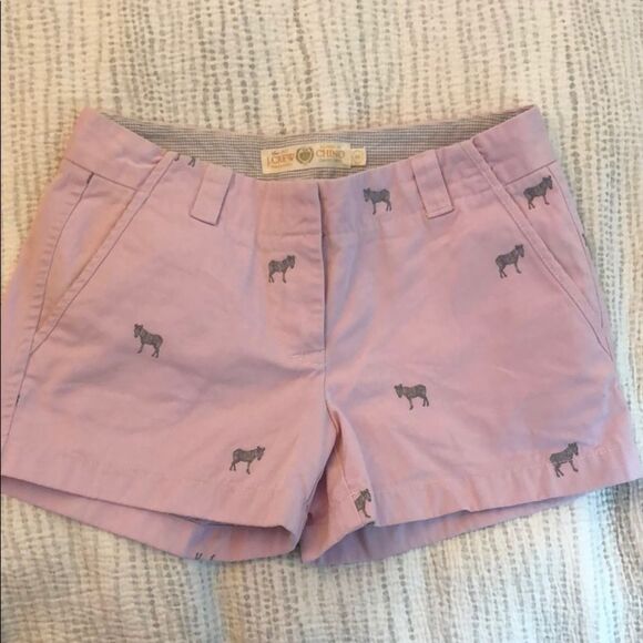 💙 RARE! J.Crew Zebra Critter Chino Shorts Size 2 - Picture 1 of 4
